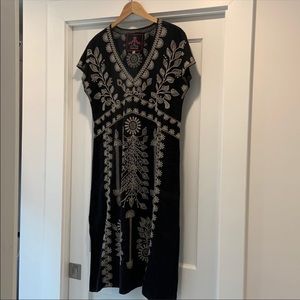 Johnny Was linen embroidered dress